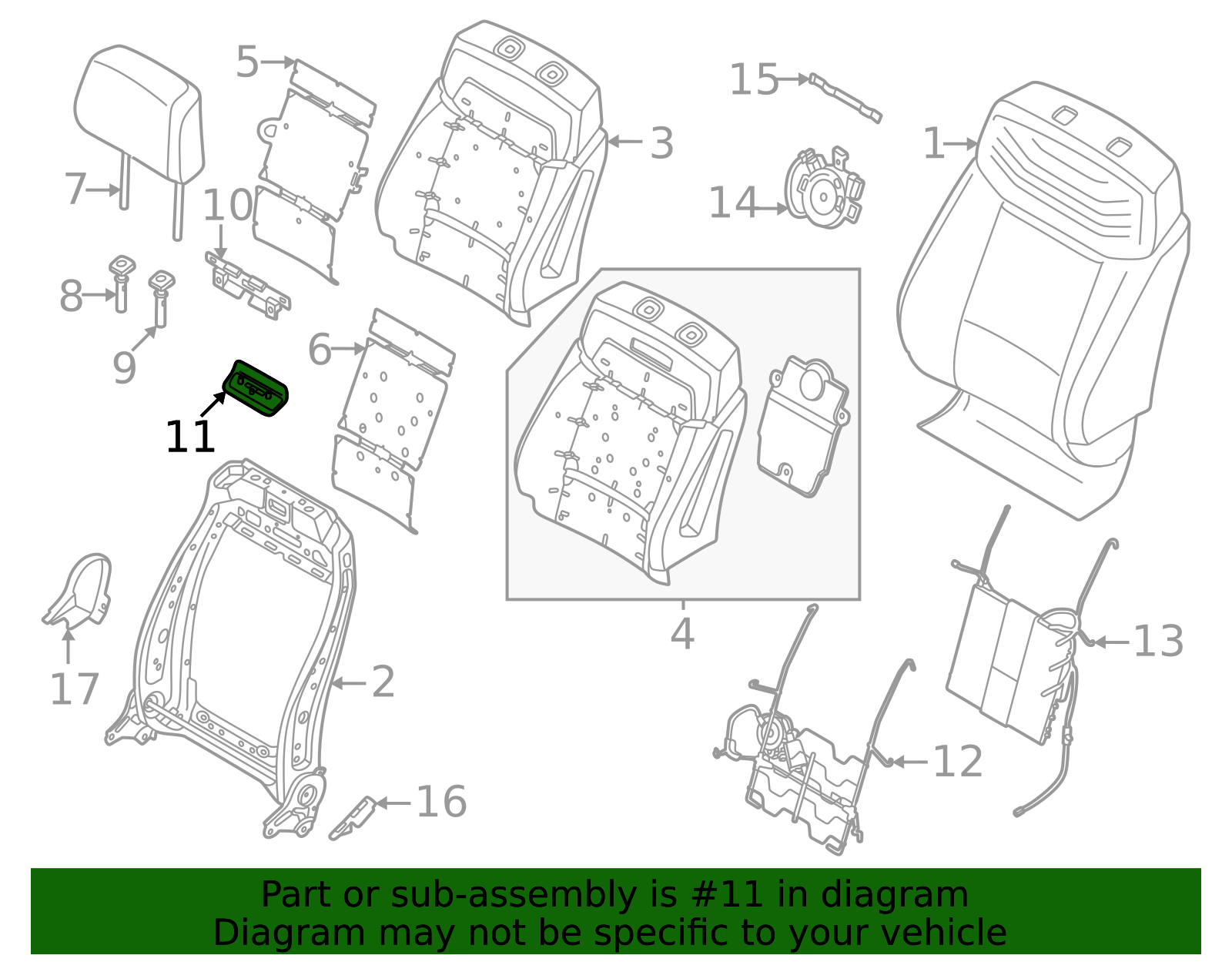 SL1Z-78616A86-AD - Seat Back Frame Cap 2025 Ford Expedition | Ford