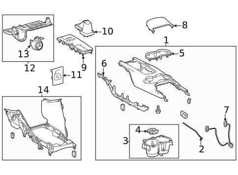Center Console for 2021 Toyota Venza #0