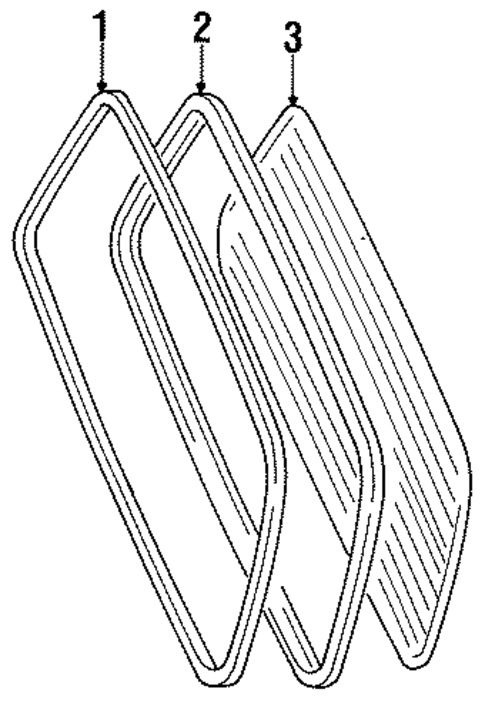 Glass & Hardware - Back for 1996 Volkswagen Cabrio #0