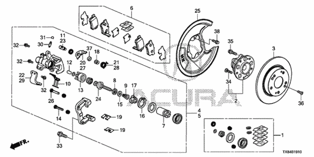 Rear Brake for 2013 Acura ILX #0