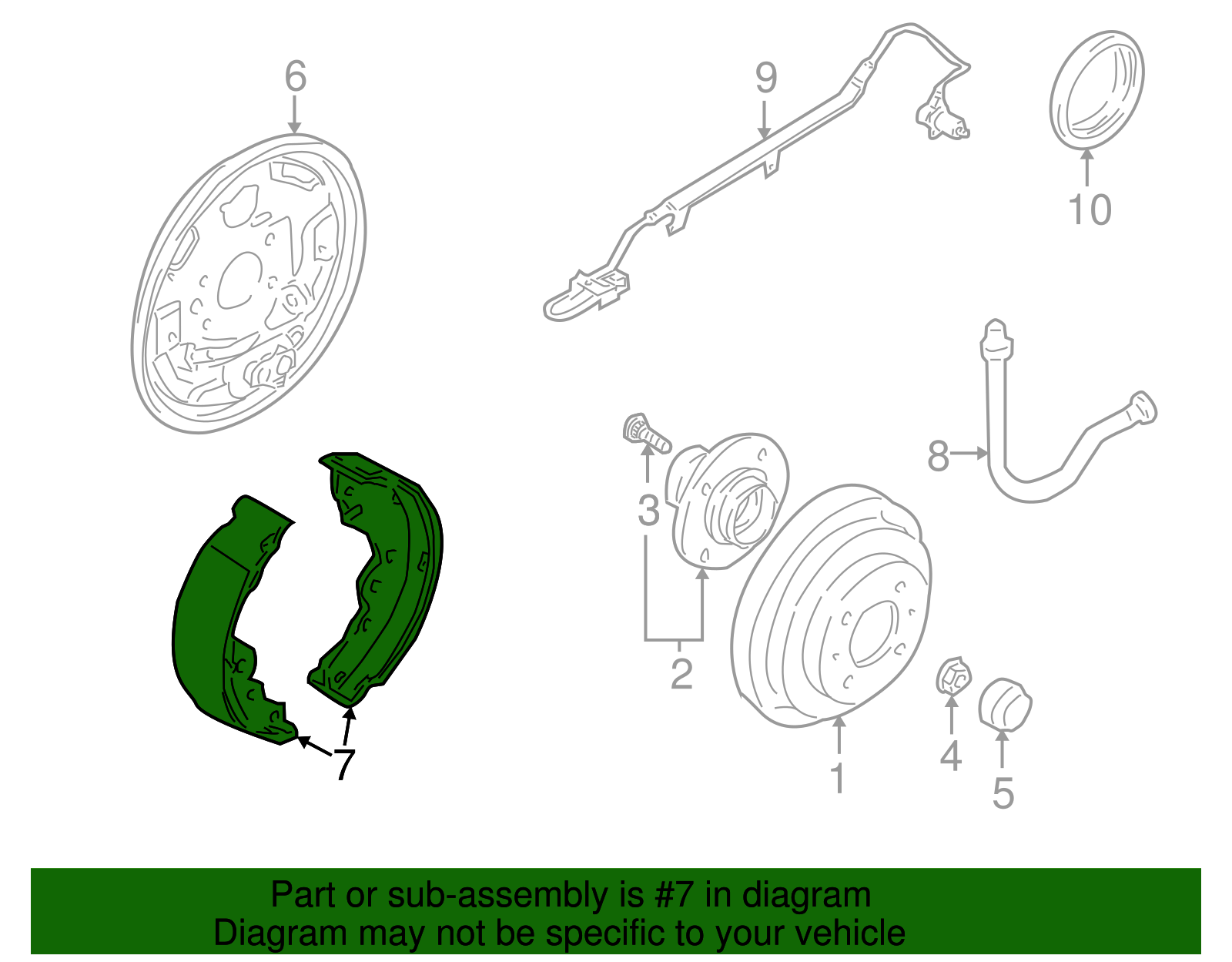 2001-2006 Nissan Sentra Brake Shoes 44060-4M425 | OEM Parts