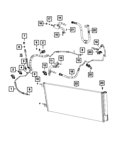 Air Conditioner and Heater Plumbing for 2020 Jeep Compass #3