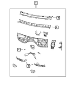 68031074AB - Body Sheet Metal Except Doors: Plenum Panel for Mopar Image