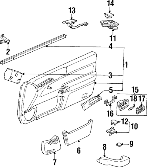 Interior Trim - Door for 1998 Acura CL #0