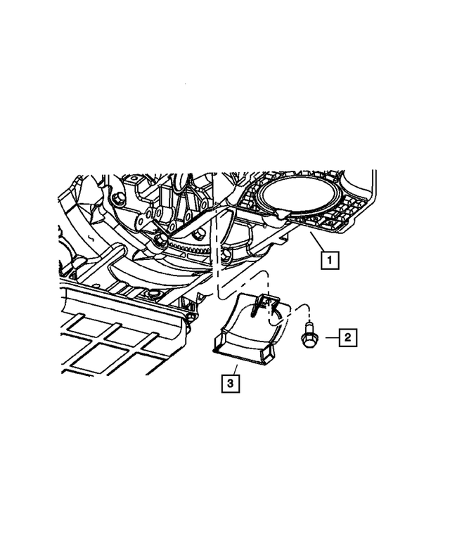 4892005AB - Automatic Transmission 5 Speed [DGJ]: Transmission Dust Cover for Mopar Image
