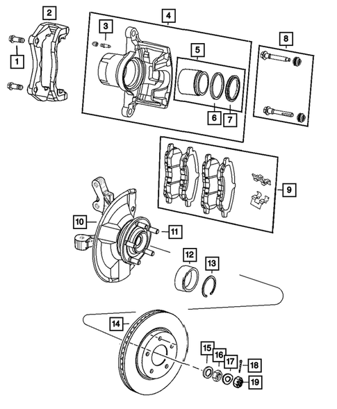 Front Brakes for 2014 Jeep Compass #0
