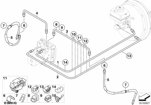 Brake Pipe, Front for 2009 BMW X6 50iX #0