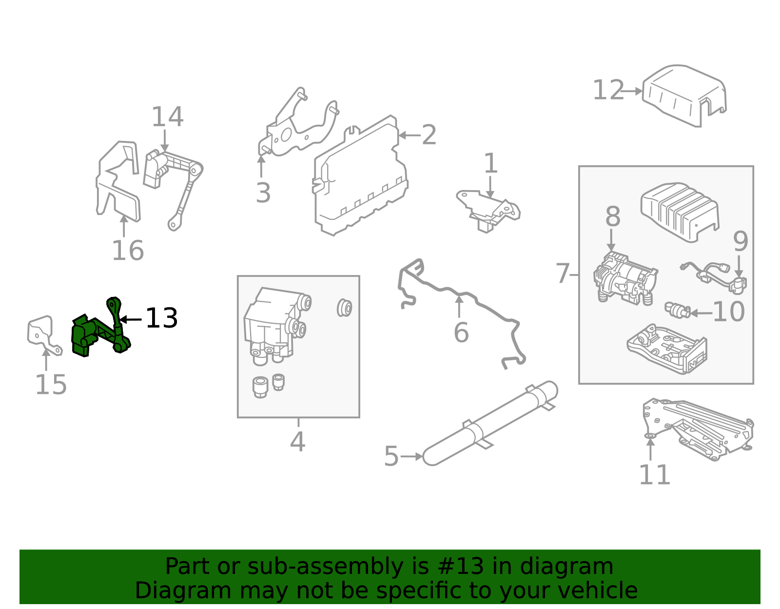 Genuine OEM Height Sensor Part# LR098914 Fits 2018-2023 Land Rover: Up ...