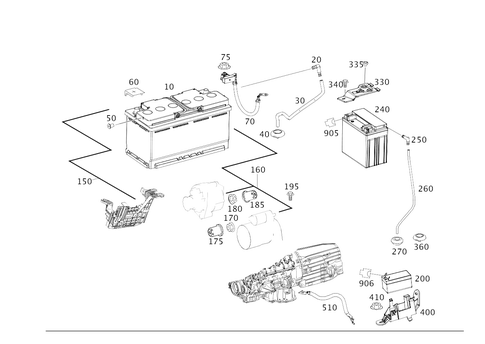 Battery, Starter and Alternator Line for 2018 Mercedes-Benz GLE43 AMG #0