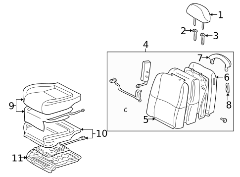 Front Seat Components for 2007 Lexus SC430 #0