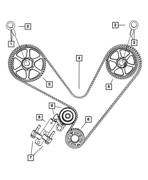 Timing Belt/Chain and Cover and Balance Shaft for 2010 Chrysler 300 #1