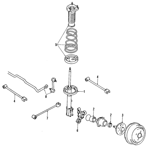 Rear Suspension for 1998 Chevrolet Prizm #1