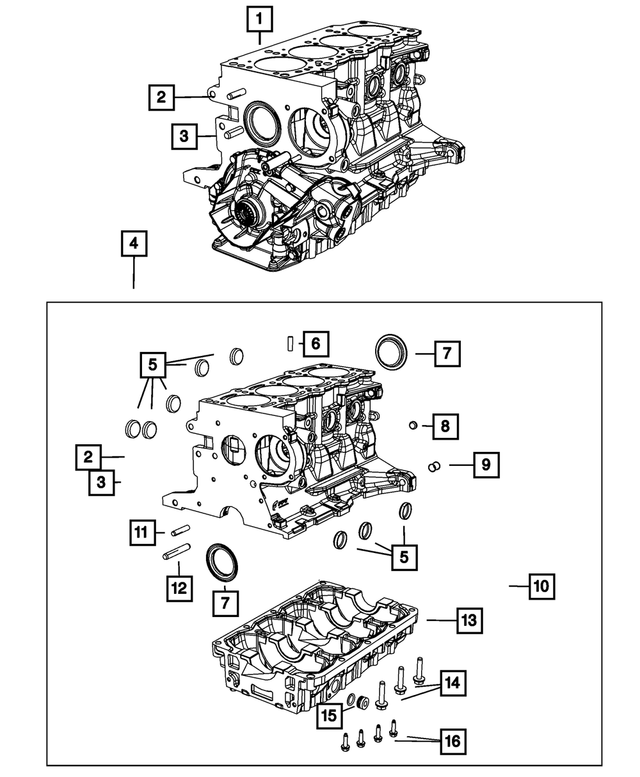 Cylinder Block for 2012 Fiat 500 | My Mopar Parts