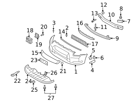 Bumper & Components - Front for 2010 Nissan GT-R #0