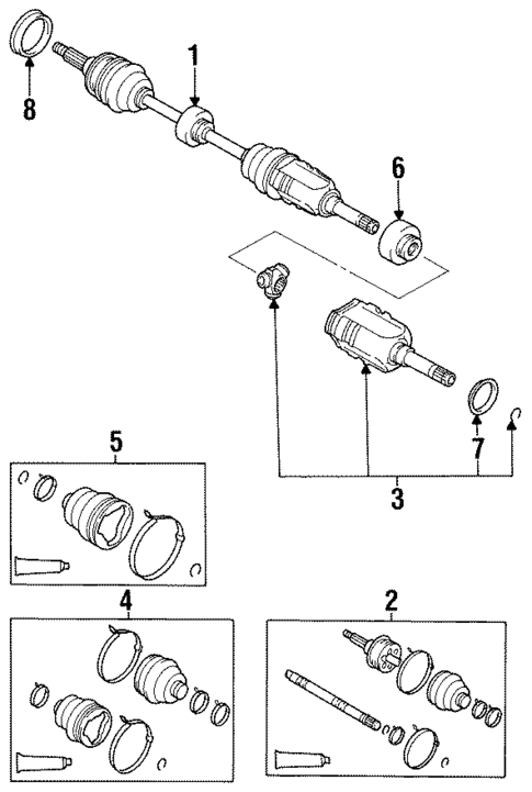 Drive Axles for 1996 Toyota Paseo #0