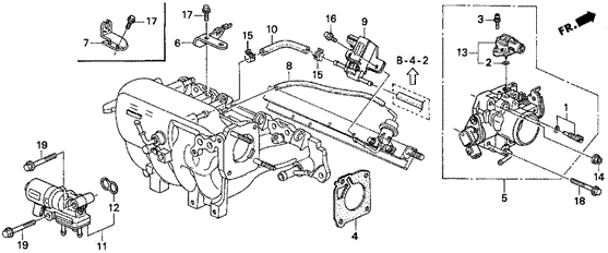 Throttle Body (4) for 1996 Honda Civic del Sol #0