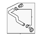 25414T1100 - : Upper Hose for Genesis: G80, G90 Image