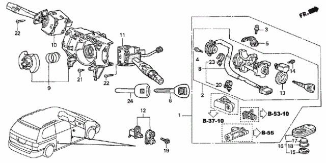 Combination Switch for 2000 Honda Odyssey #0