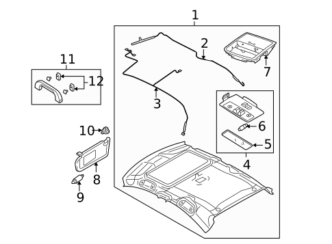 Interior Trim - Roof for 2011 Mazda 3 #0