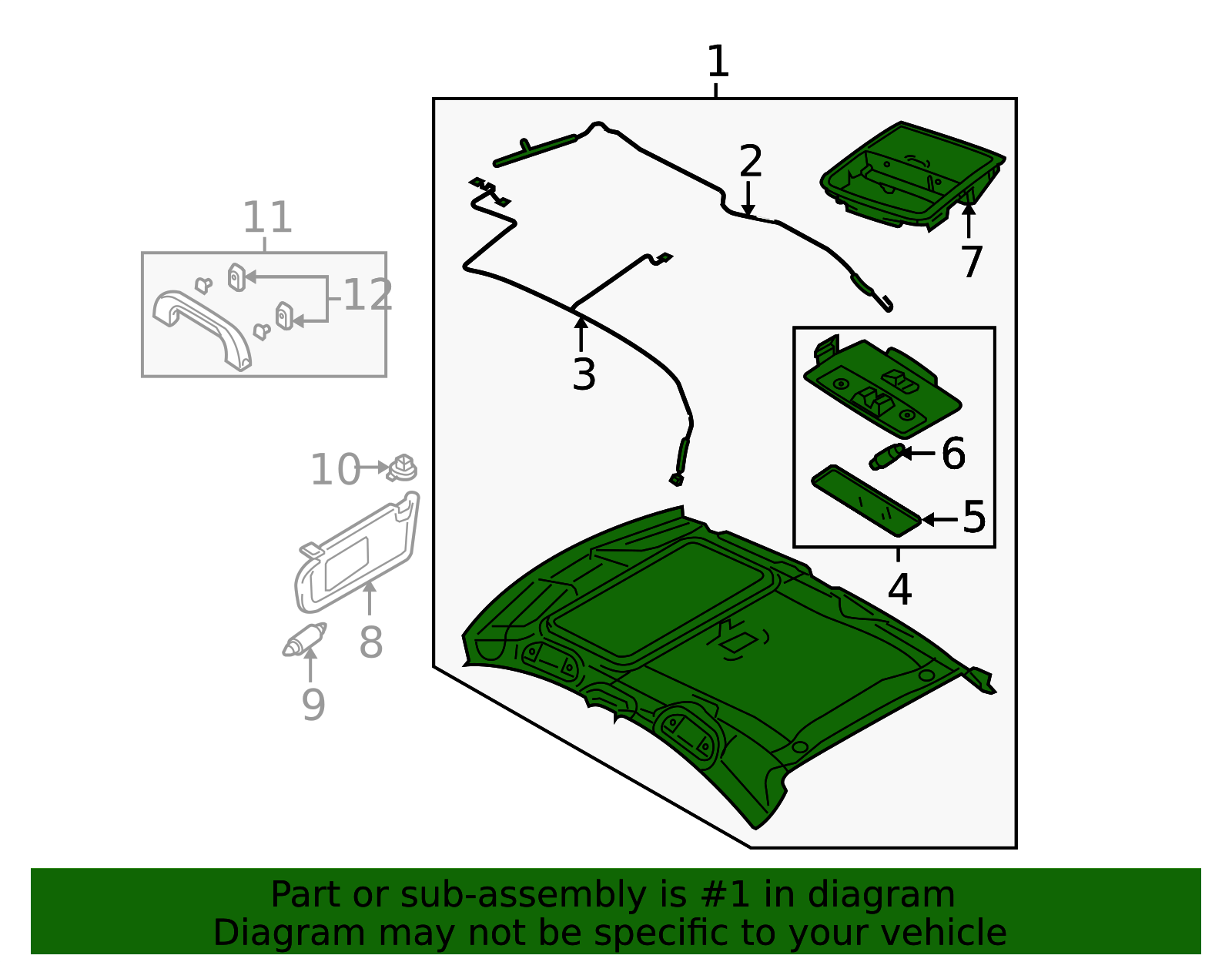 2010-2013 Mazda 3 Headliner BCT1-68-030J-75 | OEM Parts Online