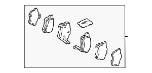 43022S84A51 - : Pad Set Rear for Acura Image