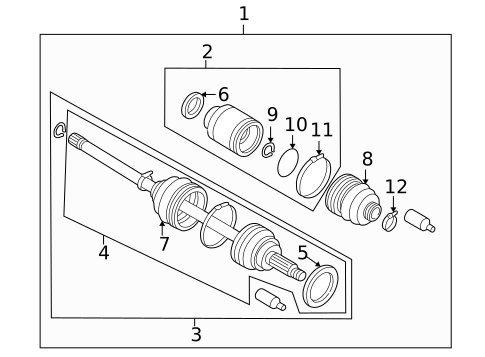 Drive Axles for 2004 Subaru Baja #0