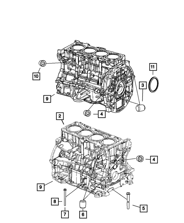 5183906AH - 2.4L Gas; Engine: Short Block Engine for Mopar Image image