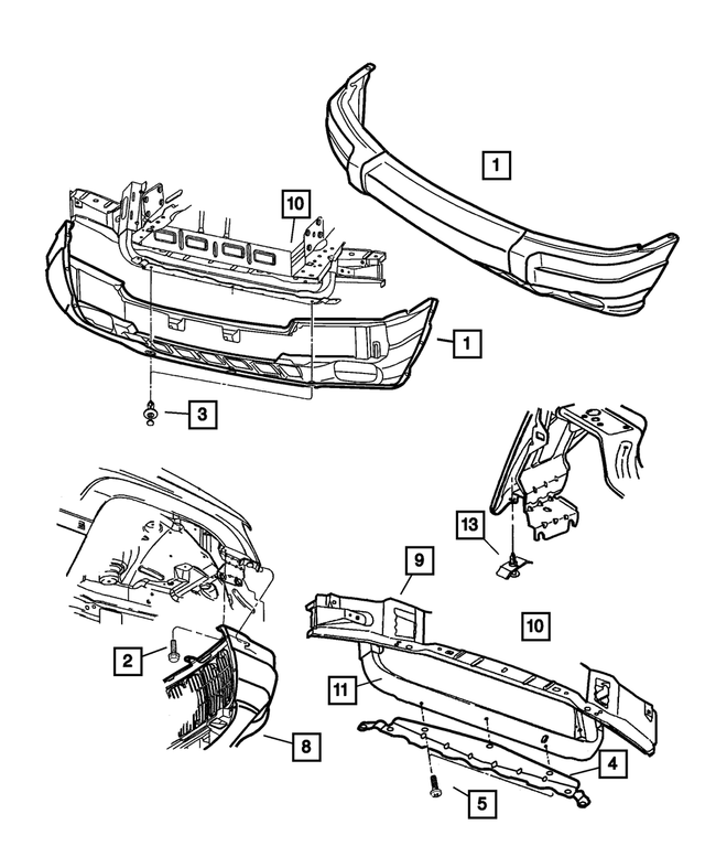 5FN29ZSPAB - : Front Fascia for Mopar Image