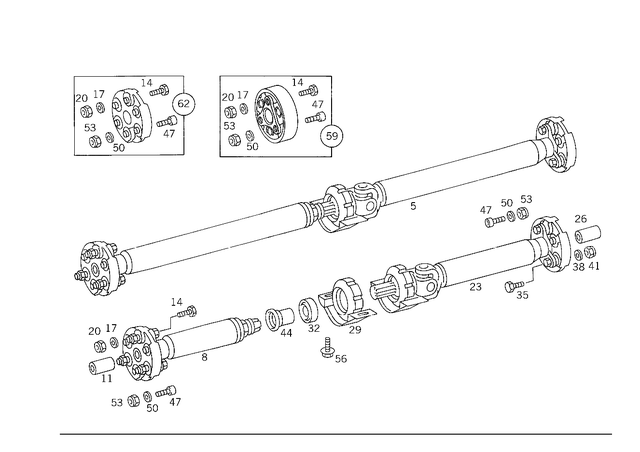 2084100102 - : Propeller Shaft for Mercedes-Benz Image