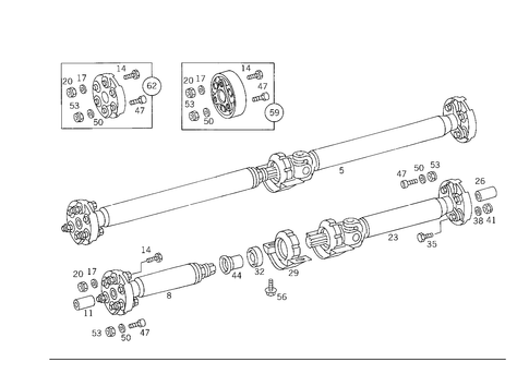 Propeller Shaft for 2000 Mercedes-Benz CLK430 #0