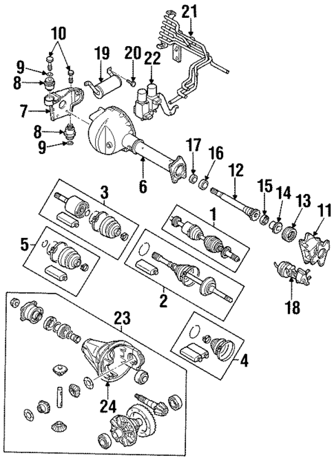 Front Axle & Carrier for 2001 Isuzu Rodeo Sport #0