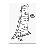 624130E080C0 - Body: Lower Center Pillar Trim for Lexus: RX350, RX450h Image