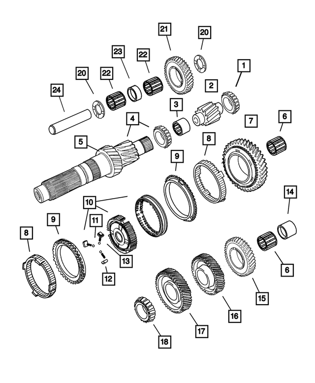 4798769 - Manual Transmission 6 Speed: First Gear Bearing for Mopar Image