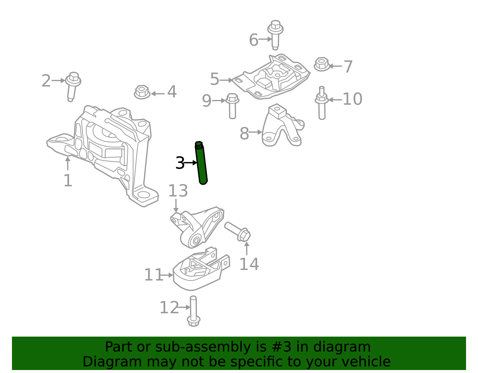 Genuine OEM Ford Part - Engine Mount Stud W708873-S437 | Genuine OEM ...