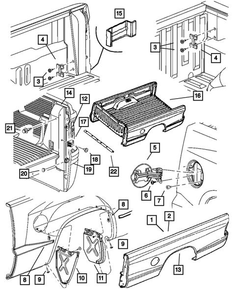 Quarter Panel and Pillar for 2006 Dodge Dakota #0