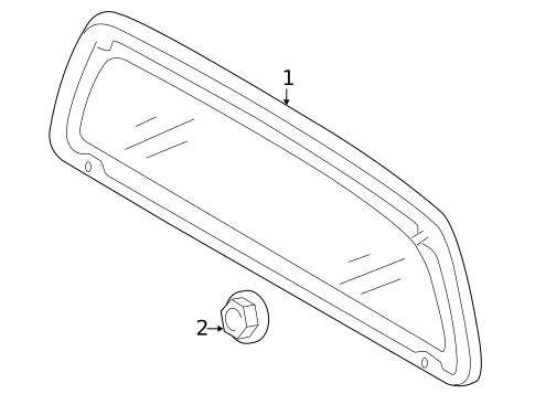 Glass & Hardware - Back for 2006 Toyota Tacoma #0