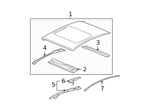 Exterior Trim - Roof for 2008 Buick LaCrosse #0