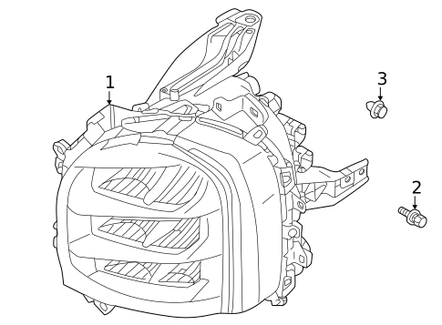 Headlamp Components for 2025 Mitsubishi Outlander #0