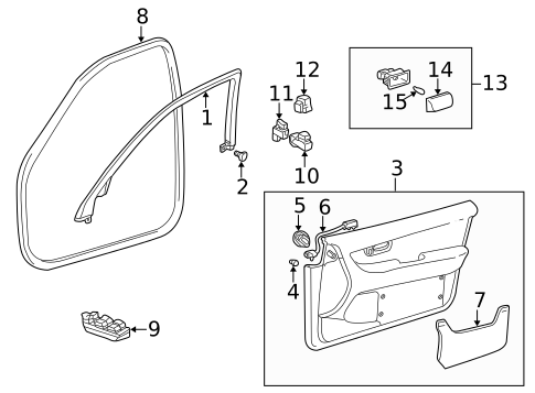 Rear Door for 2002 Lexus LS430 #2