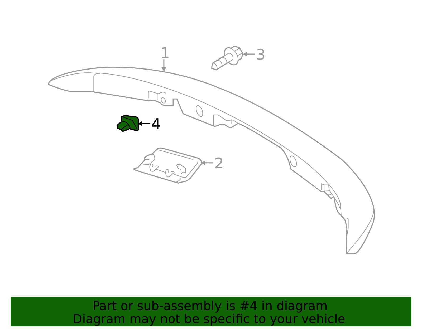 76865-0D030 - Spoiler Assembly Retainer 2015-2018 Toyota Yaris | Longo ...