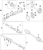 31454AA250 - Universals &amp; Rear Axle: Pinion Spacer for Subaru: Ascent, B9 Tribeca, Crosstrek, Forester, Impreza, Legacy, Outback, Tribeca, WRX Image
