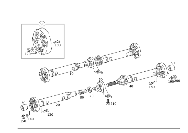 2114100302 - Propeller Shaft: Propeller Shaft for Mercedes-Benz Image image