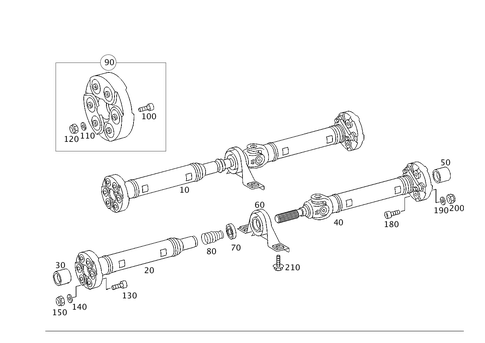 Propeller Shaft for 1999 Mercedes-Benz E 320 #0
