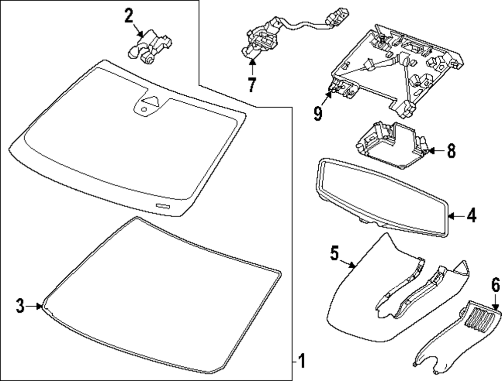358　GMC RTT5.5 2024-2025 GM Lane Assist Cmra Bracket 85585527 | Chevy Parts