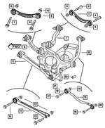 4782739AB - Rear Suspension: Camber Link, Left for Chrysler: 300 | Dodge: Challenger, Charger, Magnum Image