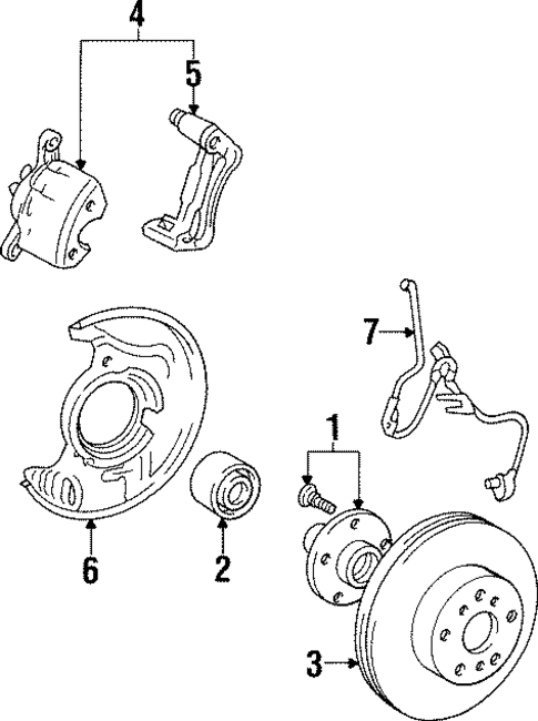Brake Components for 1994 Toyota Camry #1