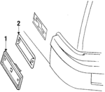 913417 - Electrical: Lamp Housing for Chevrolet: El Camino | GMC: Caballero | Oldsmobile: Cutlass Cruiser | Pontiac: Bonneville Image