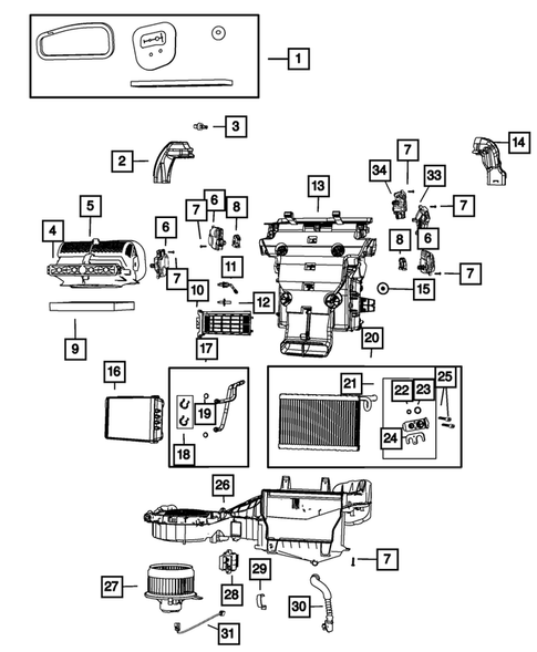 Air Conditioner and Heater Units for 2021 Jeep Grand Cherokee #1
