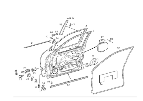 Front Doors for 1994 Mercedes-Benz E420 #0