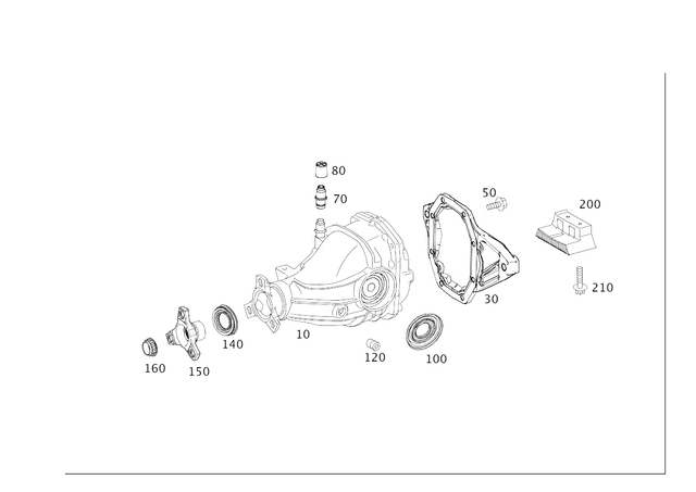 2073500314 - Rear Axle: Rear Axle Differential for Mercedes-Benz: CLS550, E550 Image image